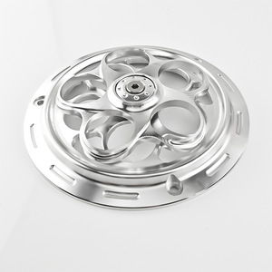 Cubierta Protectora de Aspas de Ventilador CNC de Aleación de Aluminio Qiangye de 6 Pulgadas, Universal para Sistema de Refrigeración de Motocicletas, Color Plateado - Product Image 2