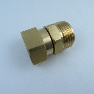Solid Brass Hose Connector Adapter 3/4 GHT Threaded For Garden Water Connectors - Product Image 1
