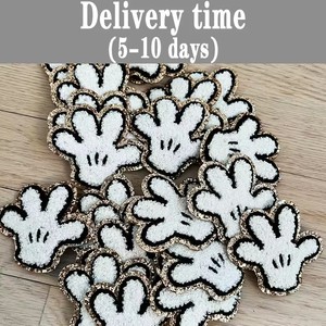 Tùy ChỉNh Nóng bán sắt trên Logo long lanh màu hồng <span class=keywords><strong>gingham</strong></span> thiết kế khác nhau vá Chenille các bản vá lỗi - Product Image 2