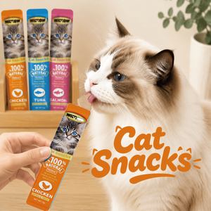 WIMOW Snacks para Gatos, Puré Húmedo <span class=keywords><strong>de</strong></span> Atún, 15g, 5 Unidades, Sin Almidón, Sin Conservantes, para Gatos, Gatitos y Adultos, Marca Privada OEM - Product Image 5