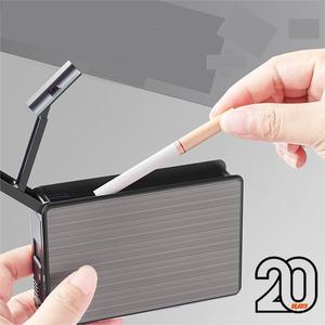 Étui à cigarettes <span class=keywords><strong>personnalisé</strong></span> fait à la main en métal aluminium avec briquet USB et boîte à cigares allume-gaz - Product Image 5