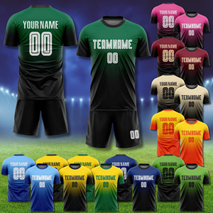 ปรับแต่งเสื้อฟุตบอลแบบส่วนตัว พิมพ์ลายดิจิทัลทั้งชุด ผ้าสแปนเด็กซ์/โพลีเอสเตอร์ แห้งเร็ว คอกลม แขนสั้น ชุดฟุตบอล-F00 - Product Image 5