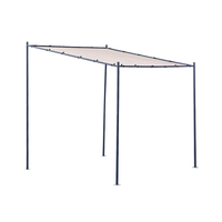 Mobilier d'extérieur, abat-jour étanche 2.5*2.5 m gazebo, tente de barbecue coudée