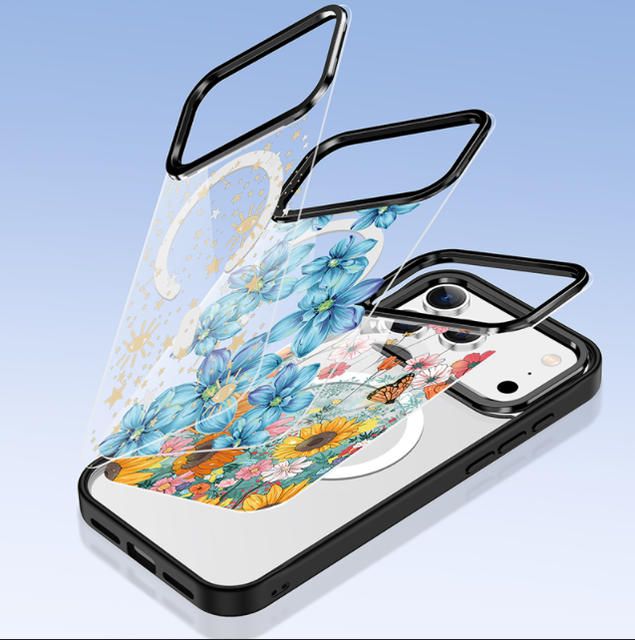 Customized TPU Phone Case with Wireless Charging UV Painting Cartoon Design Waterproof & Shockproof for 17 Pro Max