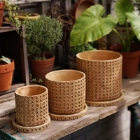 Pot de fleurs suspendu en ciment marron, pour intérieur et extérieur, moderne, classique, écologique, décoration de jardin