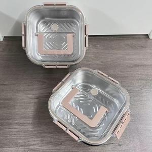 Wholesale Kitchen Food Storage Container Set Stainless Steel Reusable Airtight <b>Lid</b> Fruit <b>Bin</b> Metal Plastic <b>Bins</b> & Boxes - Product Image 3