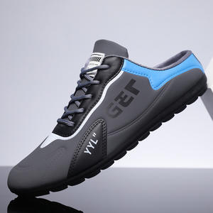 Chaussures à enfiler pour hommes compactes et polyvalentes avec design pieds nus, dessus en cuir de vache, semelle tendance et durable pour un usage décontracté - Product Image 3