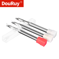 Fresa CNC Douruy HSS-6542 de 8mm, de acero de alta velocidad para aleaciones de aluminio, de un solo filo, sólida, para grabado