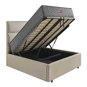 Cama de Almacenamiento de Tela de Nuevo Diseño de Fábrica OEM/ODM al por Mayor con Base de Cama de Tablero de Madera - Product Image 5