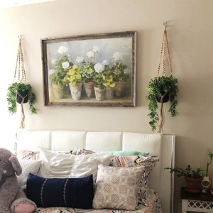 Dropshipping 40\" Boho Style Plant Hangers Indoor Outdoor 4 Pcs Hanging Planter Basket Rope Flower Pot Home <b>Garden</b> - Product Image 3