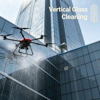 Drone de nettoyage de façade électrique six axes avec régulation de pression dégradée pour l'élimination de graisse et de saleté, idéal pour le nettoyage des vitres des centres commerciaux