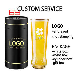 Vaso de Cerveza Transparente Clásico SUNYO con Logotipo Personalizado, Vaso de Cerveza de Cristal Soplado a Mano, Vasos Populares para Beber - Product Image 3