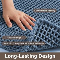 CF Offre Spéciale tapis de bain gaufré Boho tapis de bain avec glands pour salle de bain sol lavable en Machine tapis de salle de bain Ultra doux