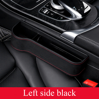 Organisateur de console d'accoudoir en cuir PU et polyester pour l'espace latéral du siège de voiture, avec poches de rangement, porte-gobelet et trou pour chargeur USB/téléphone 1-3