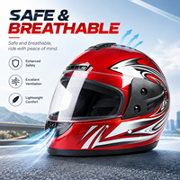 Casque de course intégral aérodynamique finition mate ou brillante pour moto, certifié CE, équipement de conduite léger