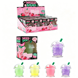 ของเล่นบีบลดความเครียดรูปแก้วน้ำสตรอว์เบอร์รี่สีชมพู NeeDoh น่ารัก 12 ชิ้น ของเล่นบีบมือแบบนุ่ม บรรเทาความเครียด สำหรับเด็กและผู้ใหญ่ กล่องสุ่ม - Product Image 2