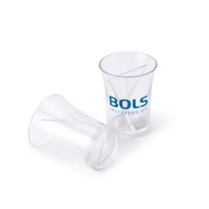 Verre <span class=keywords><strong>à</strong></span> liqueur en plastique <span class=keywords><strong>à</strong></span> double compartiment de 2oz, idéal pour les bars et la promotion - Product Image 4