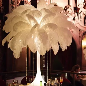 Большие белые страусиные перья, Шлейфы для свадебного украшения