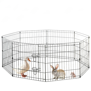 Cane in filo saldato pannelli di recinzione semplice Design classico pieghevole in metallo cane esercizio penna per il gioco all'aperto piccolo cane da compagnia - Product Image 3