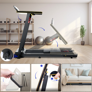 <span class=keywords><strong>Tapis</strong></span> <span class=keywords><strong>Roulant</strong></span> Elettrico Multifunzione per Esercizi Cardio con Velocità 1-14km/h, Motore Silenzioso da 1.25hp - Disponibile dal Magazzino Francese - Product Image 4