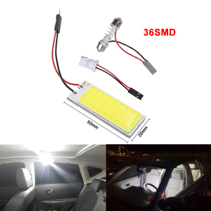 T10 COB <span class=keywords><strong>LED</strong></span> <span class=keywords><strong>Voiture</strong></span> Panneau Dôme Feston 24SMD 36SMD 48SMD Auto Intérieur Lecture Carte Lampe <span class=keywords><strong>Plafonnier</strong></span> Ampoules Blanc - Product Image 6