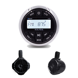 Kit audio marin Wave Runner H833, radio stéréo, lecteur MP3 + 2 enceintes tour 6,5 pouces 400 W Pr PMPO, IP66, étanche - Product Image 6