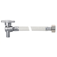 911831A Robinet d'angle 1/2"FIP X 1/2"PEX avec connecteur SUS304 moderne sans plomb, tuyau métallique tressé flexible durable CUPC NSF