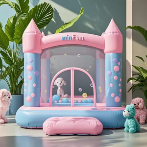 Parc à thème gonflable commercial personnalisé pour fêtes, avec trampolines et jeux gonflables pour divertissement familial en gros - Product Image 4