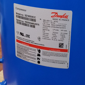 Máy nén cuộn biểu diễn 15HP danfos để làm lạnh sz185s4rc sz185s4cc sz185s4rd làm bằng đồng và kim loại - Product Image 4