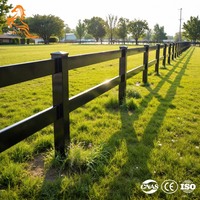 Clôture pour chevaux en PVC à faible entretien, 4 rails, anti-décoloration, pour ranch, pâturage, projet équestre