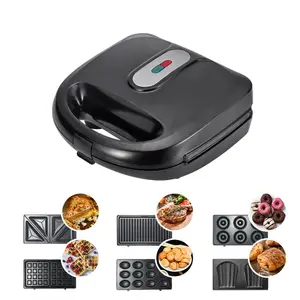 WONDERFUL 6 in 1 Sandwich Waffle Dessert Maker Portable Cooking Non-stick Coated Detachable Bakeware Plates Breakfast Machine