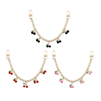 Schattig kersen tasbedeltje gouden kleur metalen ketting sleutelhanger Kawaii fruit tas hanger mode handtas accessoires groothandel op maat