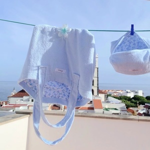 Bolsa de Mano de Tela de Felpa con Logotipo Bordado, Bolsa de Playa Impermeable para Mujer, Bolsa de Compras para Uso Diario - Product Image 4