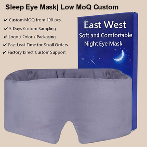 Masque de sommeil en bambou 3D occultant pour dormeurs latéraux, masque oculaire sans pression pour voyage en avion (gris) - Product Image 1
