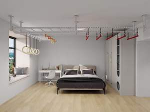 Mur d'escalade Ninja commercial et domestique - Équipement d'entraînement modulaire pour salle <span class=keywords><strong>de</strong></span> sport, école, usage familial, adolescents et adultes - Product Image 4