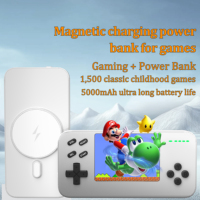 Nouveauté 2026 Jeux Console de jeu portable 2 en 1 Écran IPS Mini console rétro Batterie externe 5000 mAh avec carte TF