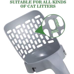 Pala a prueba de fugas desmontable integrada multiusos 2 en 1, pala <span class=keywords><strong>para</strong></span> arena <span class=keywords><strong>para</strong></span> gatos, pala <span class=keywords><strong>para</strong></span> arena <span class=keywords><strong>para</strong></span> gatos, caja de arena - Product Image 3