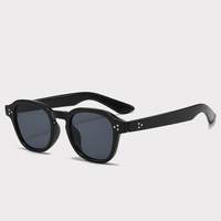 Uv400 Lunettes de soleil pour hommes et femmes TR90 Lunettes de soleil vintage polygonales carrées à monture épaisse Lunettes rétro design de marque de luxe