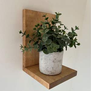 Support mural en bois pour plantes Décoration florale Étagère intérieure Petit support pour plantes en bois suspendu - Product Image 6