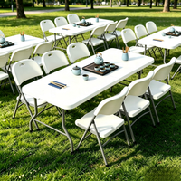 Location de matériel polyvalent pliable pour événements : banquets, mariages, réceptions, buffets, conférences, formations, extérieur, cour, hôtels, restaurants
