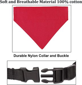 Tanpopo venta al por mayor logotipo personalizado mascota perro Bandana <span class=keywords><strong>Collar</strong></span> precio de fábrica rojo de lujo en blanco liso DIY oferta <span class=keywords><strong>Collar</strong></span> de nailon para perros - Product Image 3