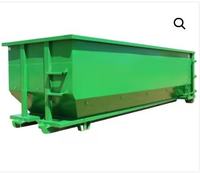Conteneur à roulettes personnalisé avec porte battante, bacs à déchets peints sur mesure avec logo imprimé, poubelle professionnelle (22'L X 8'W X