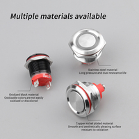 WD 304 pendek saklar tombol baja tahan karat 16/19/22mm Diameter Latching/Sementara tahan air IP67 22V 20A Custom