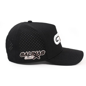 High Quality Sporty Golf Performance Baseball <b>Hat</b> Cap Laser Cut Perforated Water Repellent Snapback <b>Waterproof</b> Custom Logo - Product Image 5