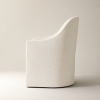 Fauteuil de salle à manger Parson moderne et luxueux, rembourré, avec dossier arrondi, pour la maison, l'hôtel, la cuisine, le restaurant