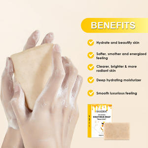 Jabón <span class=keywords><strong>Artesanal</strong></span> Orgánico de Leche de Cabra para el Cuidado de la Piel de Marca Blanca, Limpieza Profunda, Previene el Acné, Hidratante, 100g - Product Image 3