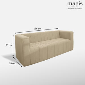 Juego de Sofás Seccionales Modulares de 3 Plazas, Rellenos de Esponja, para Apartamento, Hotel, Villa, Sala de Estar, Modernos, de Alta Calidad y Confort - Product Image 6