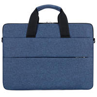 FOCUS - Housse pour ordinateur portable de style classique, cadeau d'affaires, 14/15 pouces, tissu Oxford imperméable, fermeture à glissière, option de logo personnalisé, intérieur