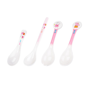 Peppa Pig Baby Feeding Spoon Melamine Bpa Free 0-12 Months Childrens Spoon Pink Cartoon Design - Product Image 5