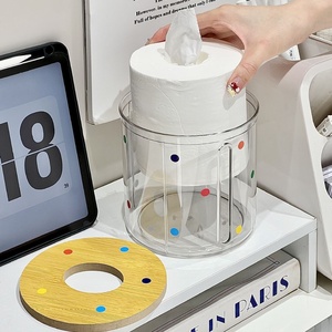 Suporte Moderno de Plástico Transparente e Impermeável para Caixa de Lenços de Papel, para Mesa de Centro da Sala de Estar, Armazenamento e Decoração Doméstica - Product Image 4